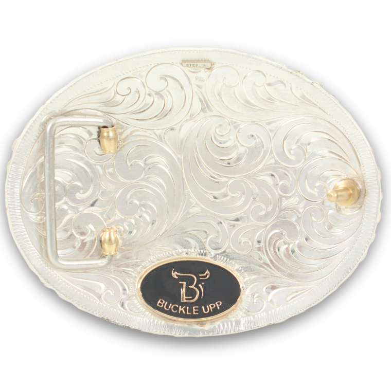SILVER SKULL RODEO BUCKLE