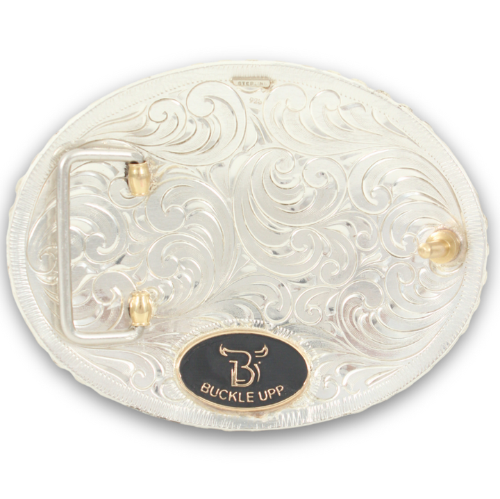 SILVER SKULL RODEO BUCKLE