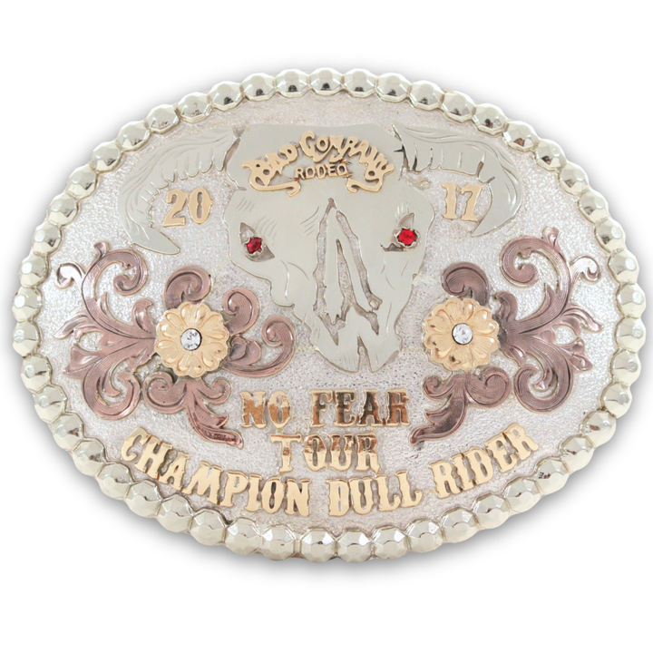 SILVER SKULL RODEO BUCKLE